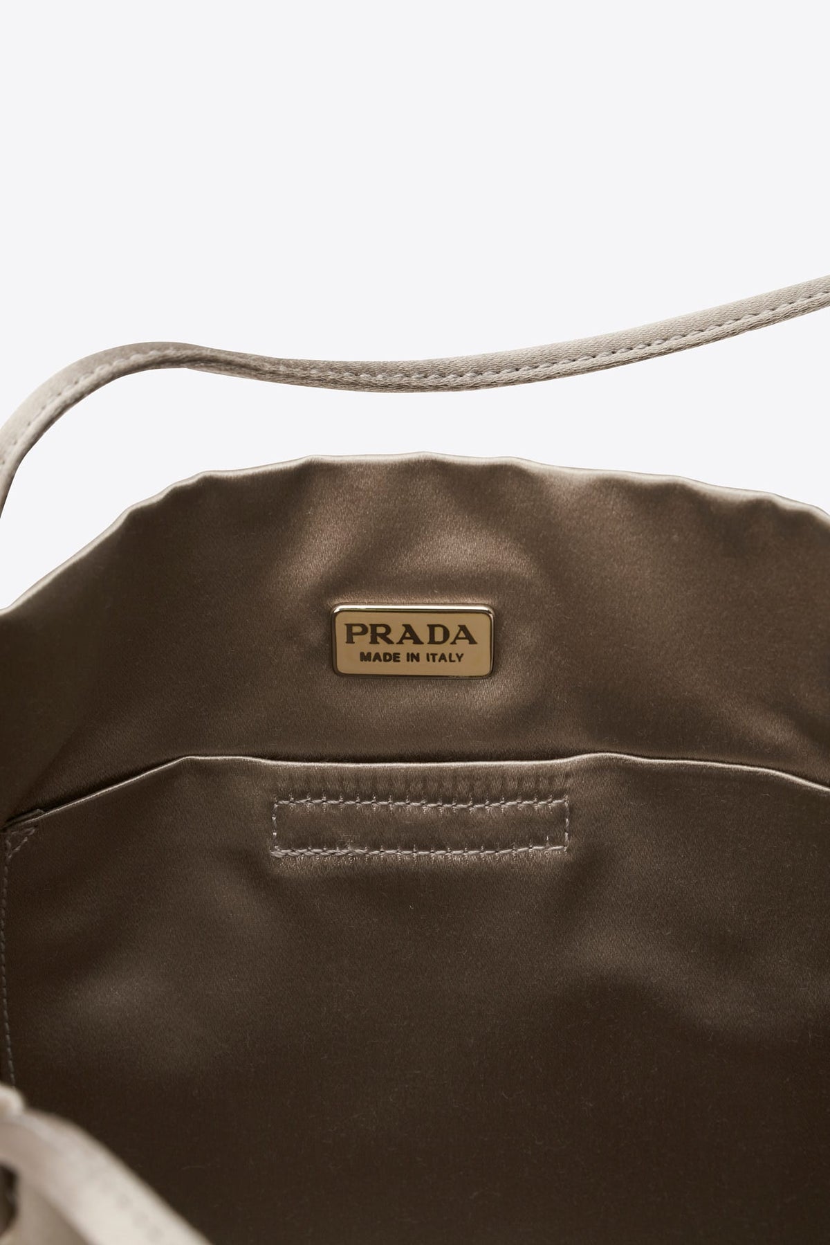 Vintage Prada Pearl Silk and Rabbit Fur Trim Tote Bag
