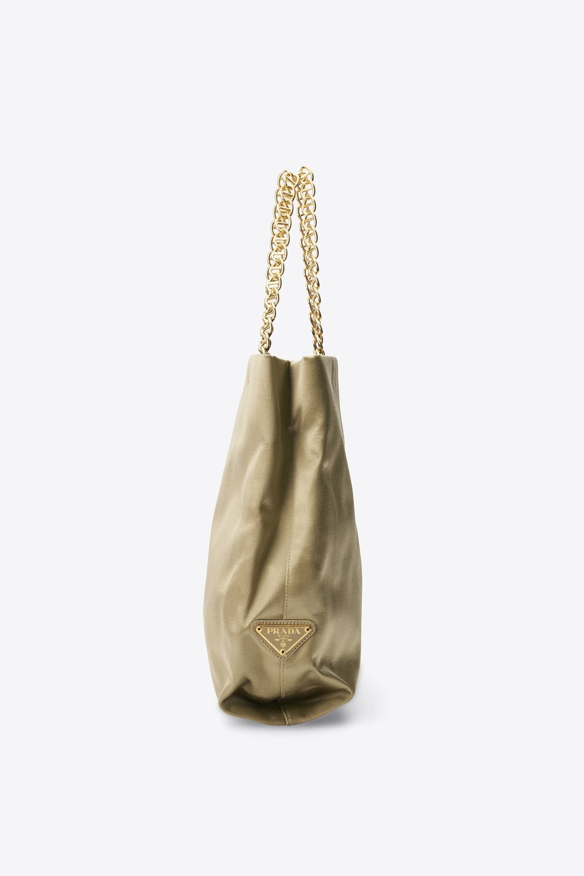 Vintage Prada Sage Green Satin Chain Tote Bag