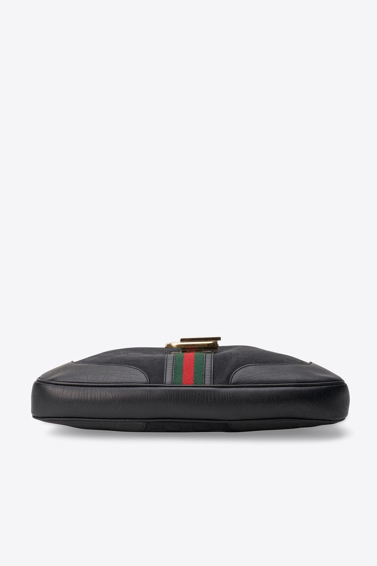 Vintage Gucci GG Black Canvas Shoulder Bag