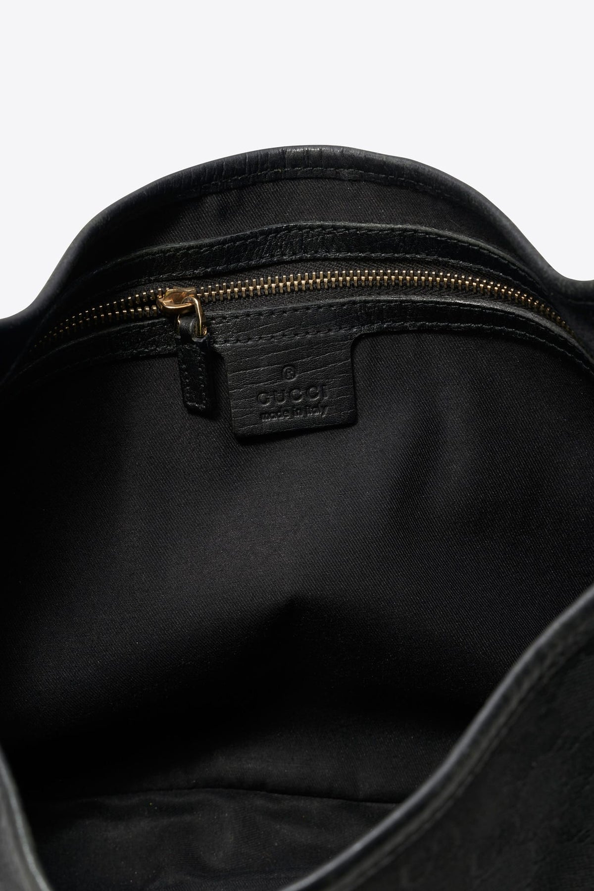 Vintage Gucci GG Black Canvas Shoulder Bag