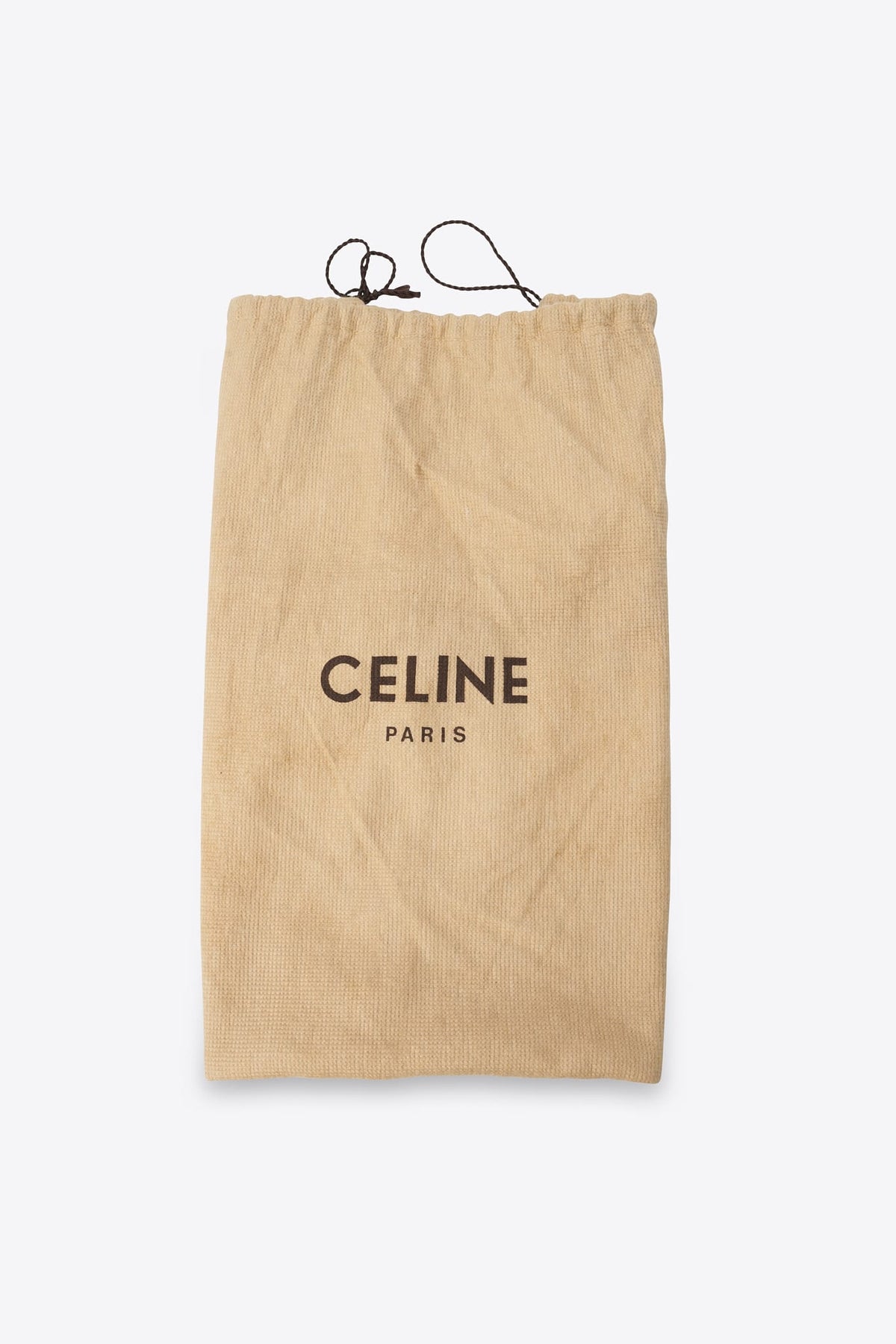 Vintage Celine Black Leather Triomphe Logo Clutch Bag