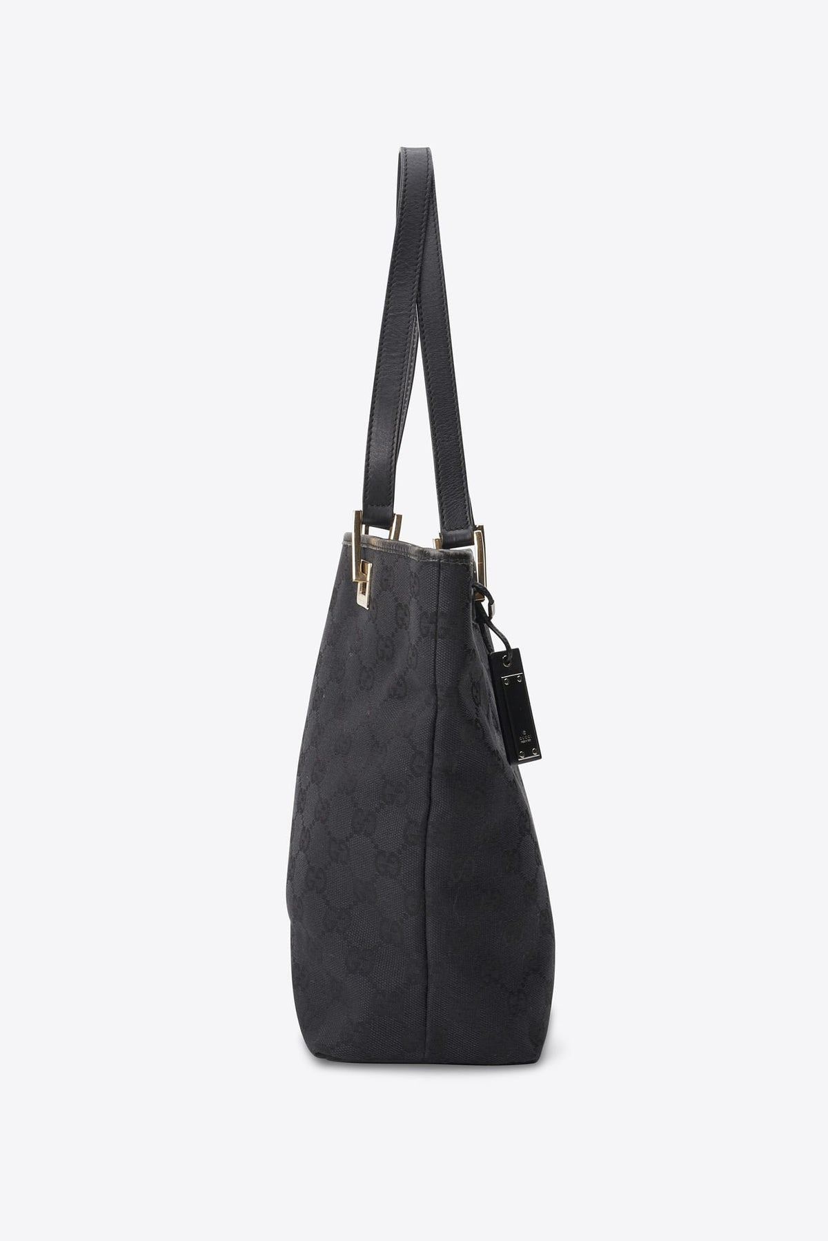 Vintage Gucci Monogram Tote Bag in Black GG Canvas