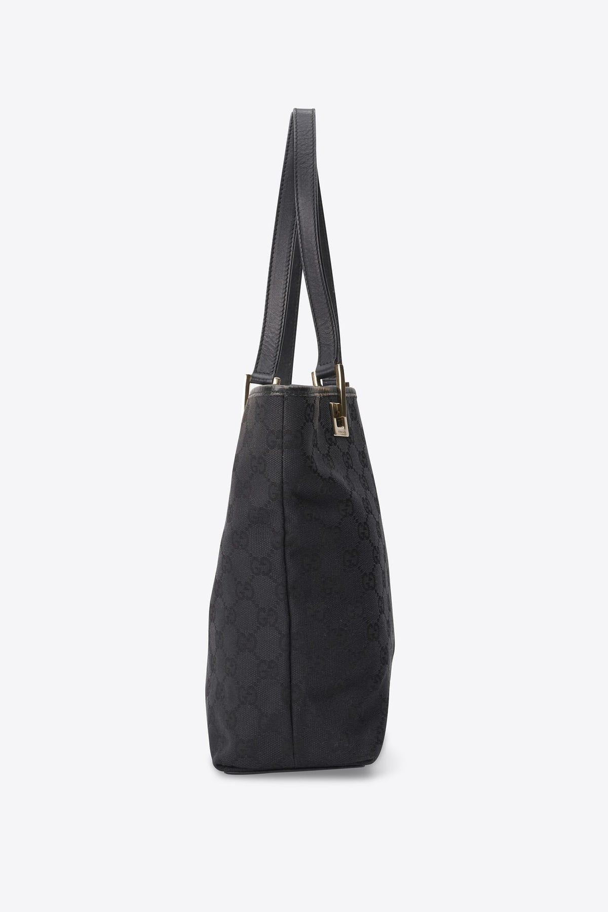 Vintage Gucci Monogram Tote Bag in Black GG Canvas