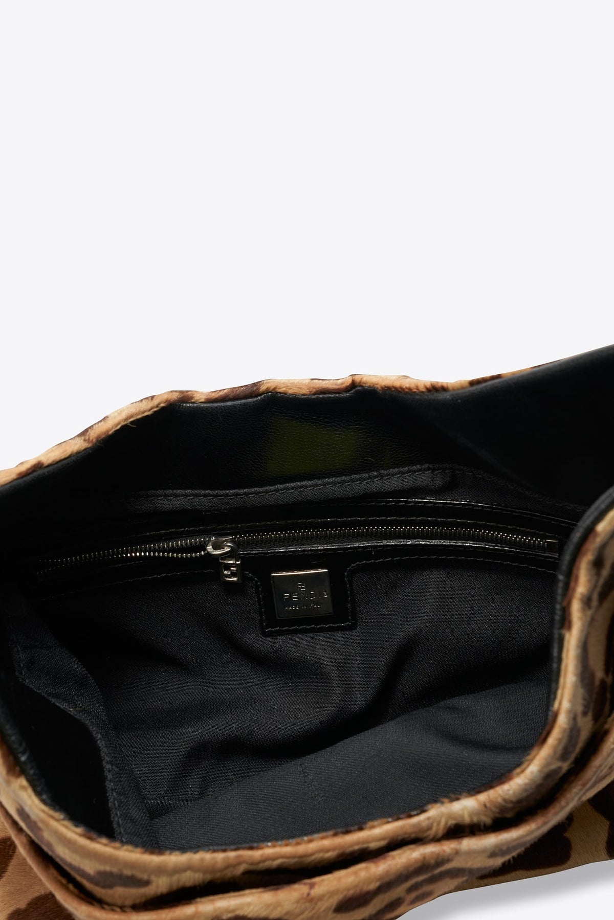 Vintage Fendi Shoulder Bag in Leopard Print Calf Hair