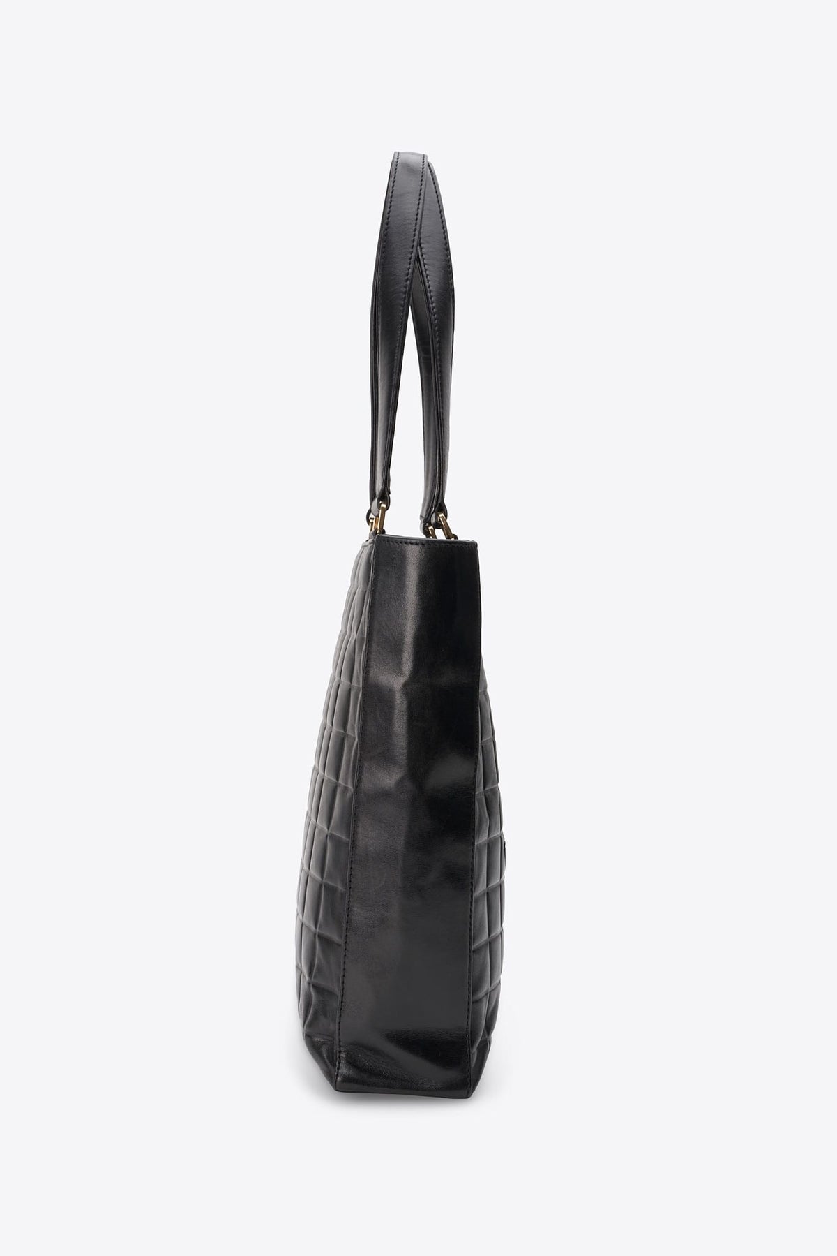 Vintage Chanel Black Leather CC Tote Bag 2000–2002