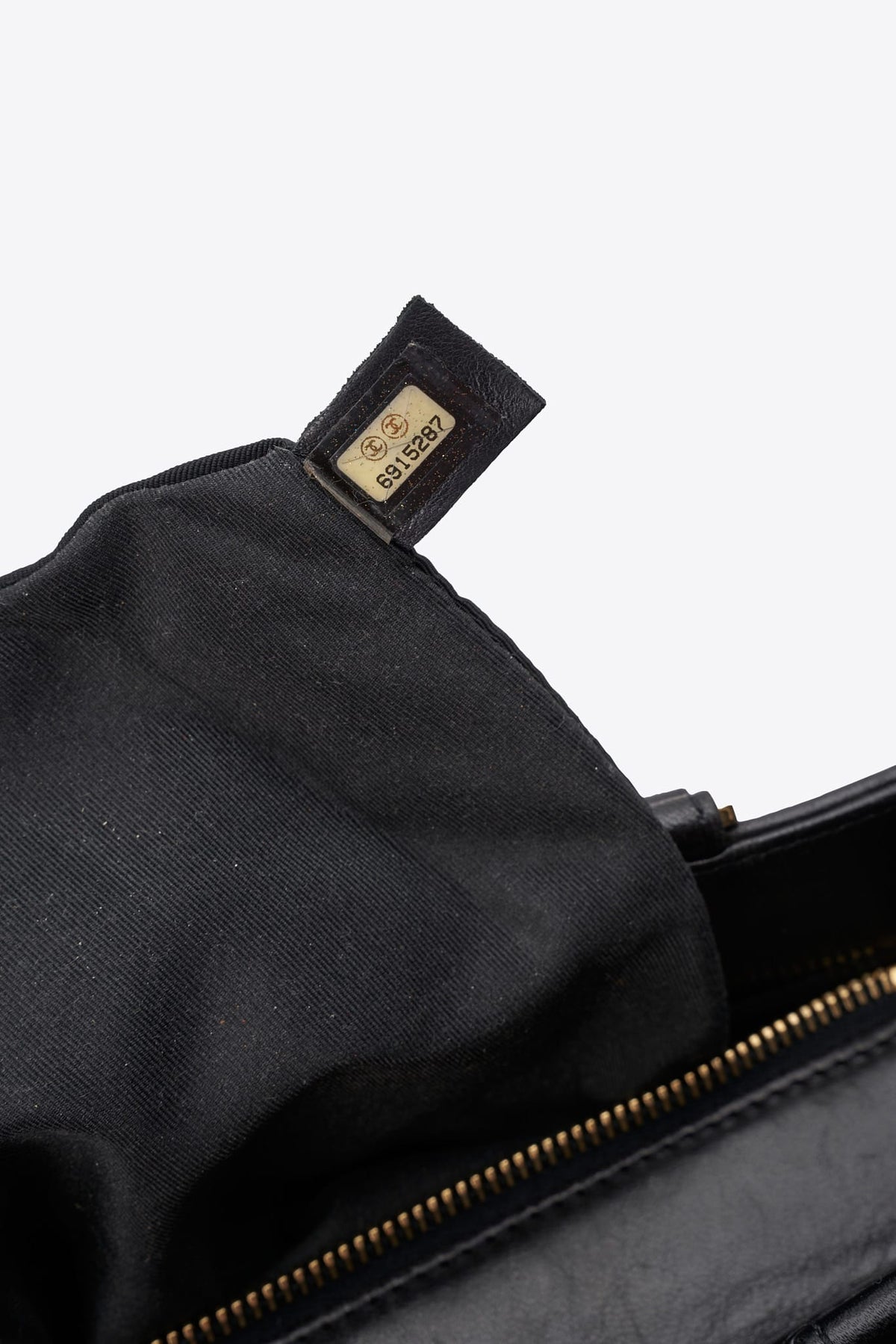 Vintage Chanel Black Leather CC Tote Bag 2000–2002