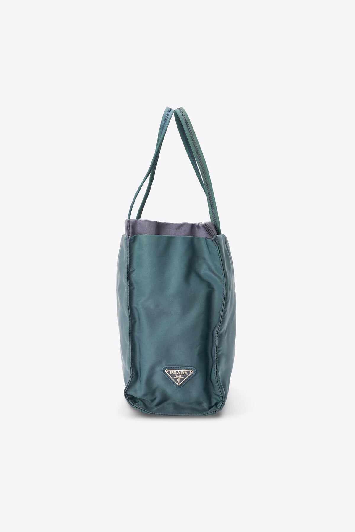 Vintage Prada Teal Nylon Tote Bag