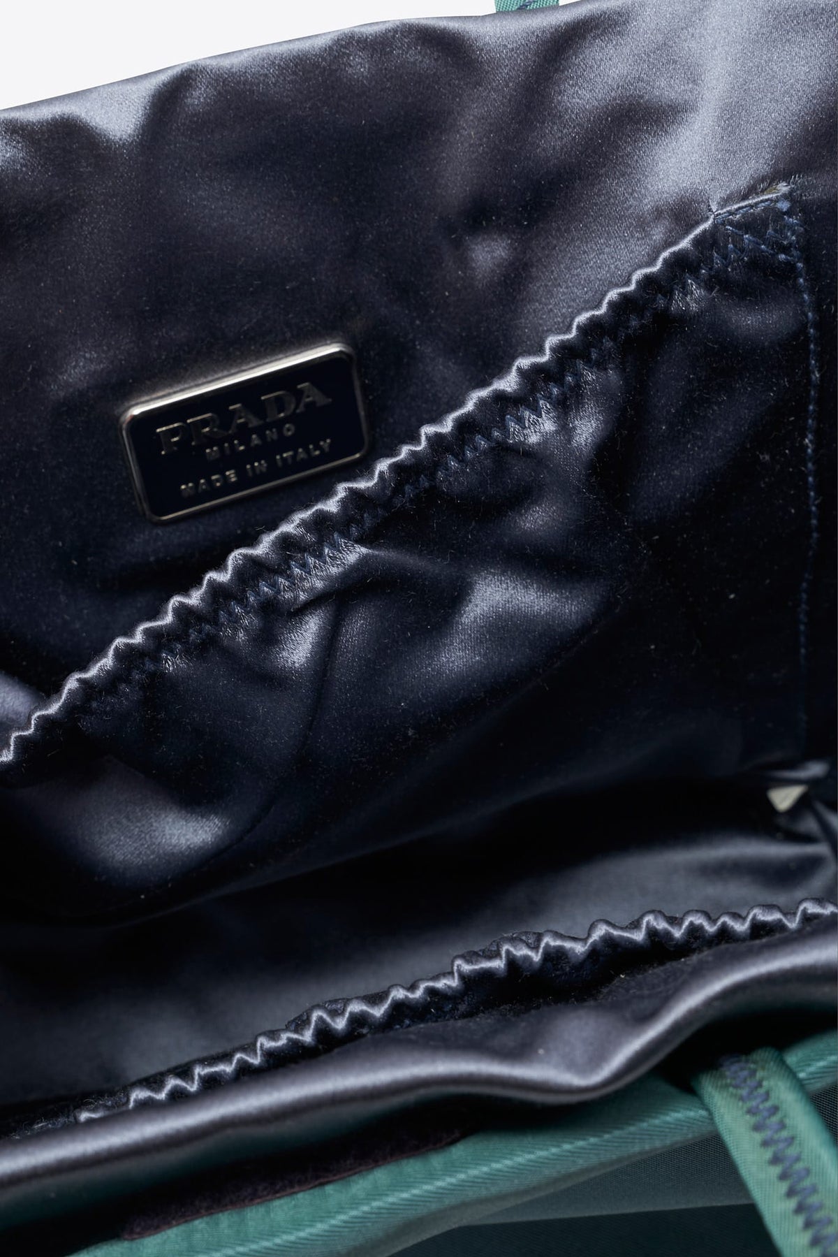 Vintage Prada Teal Nylon Tote Bag