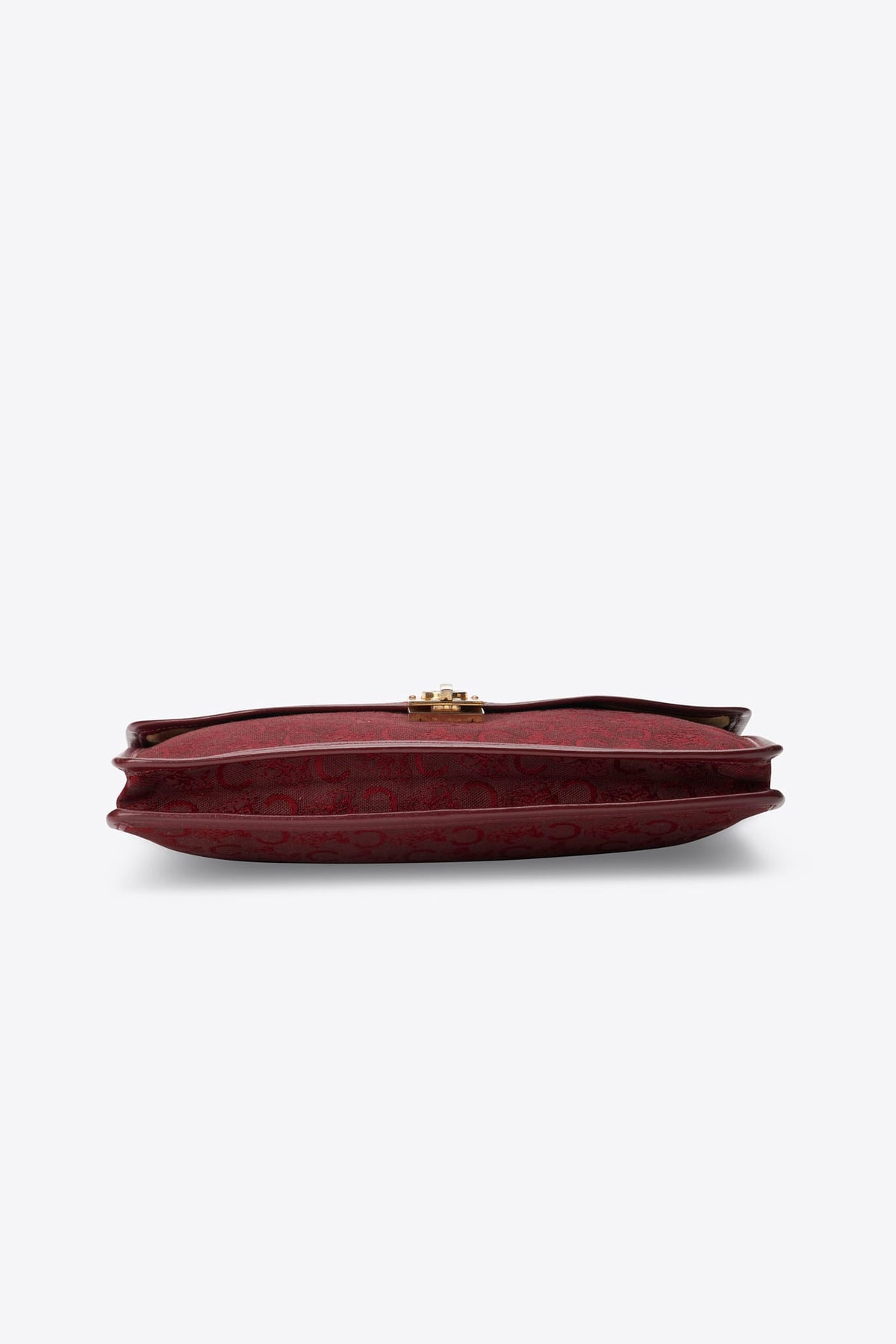 Vintage Celine Burgundy Monogram Canvas Clutch Bag