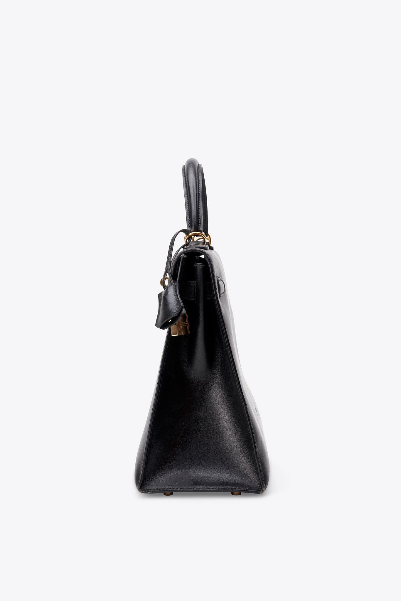 Hermès Kelly Sellier 32 in Black Box Calf with Gold Hardware