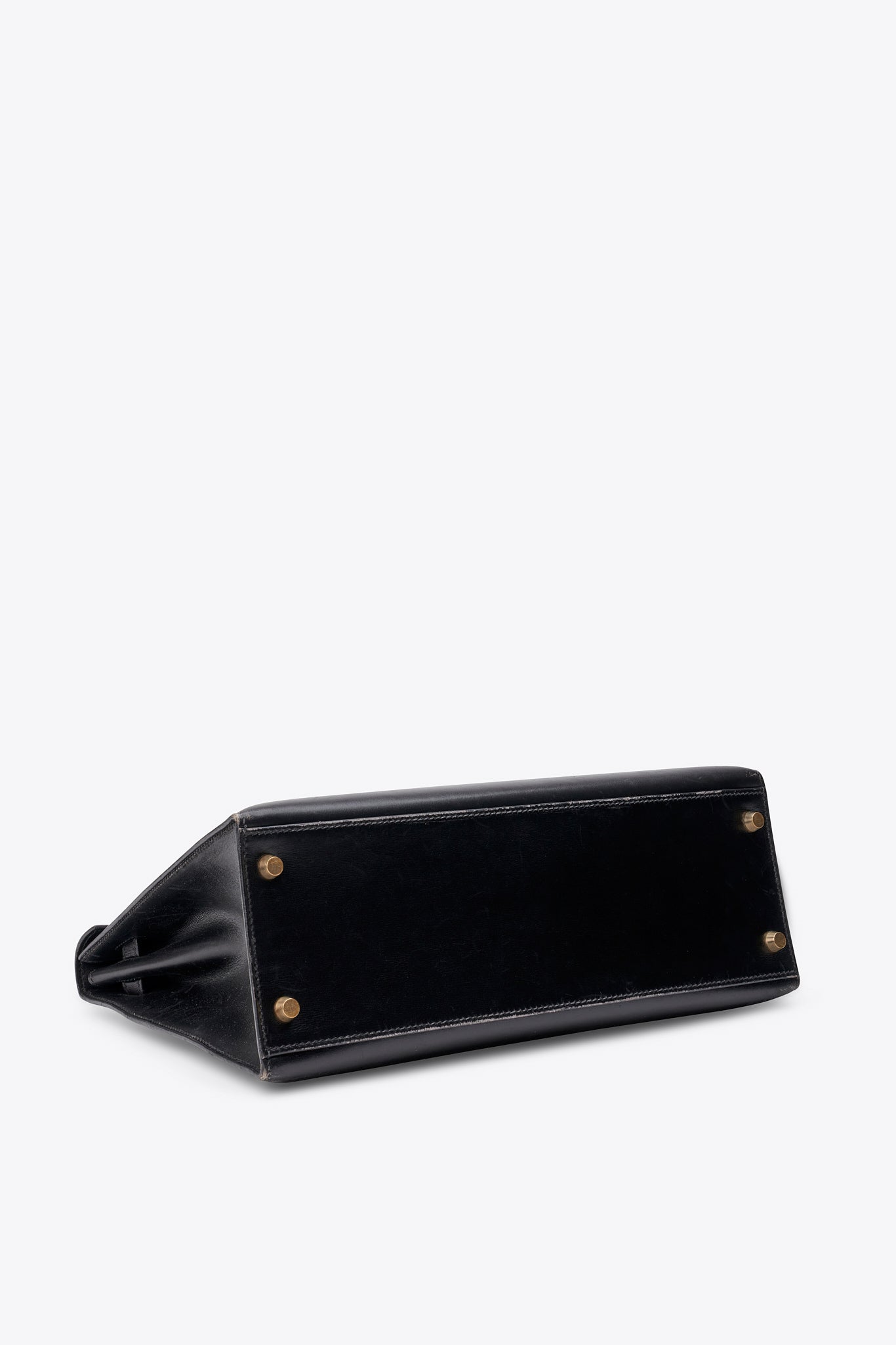 Hermès Kelly Sellier 32 in Black Box Calf with Gold Hardware