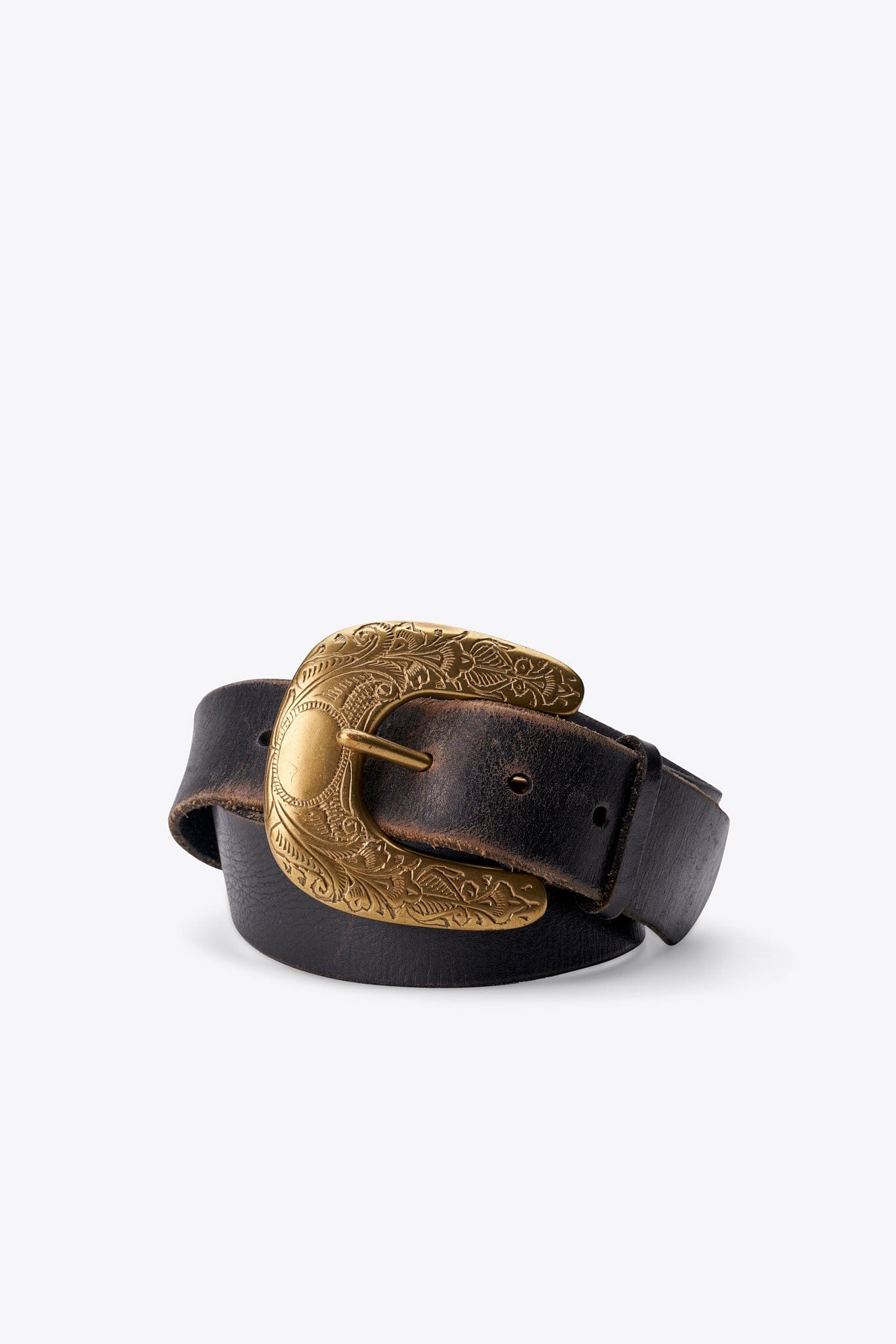 Vintage Ralph Lauren Black Leather Belt