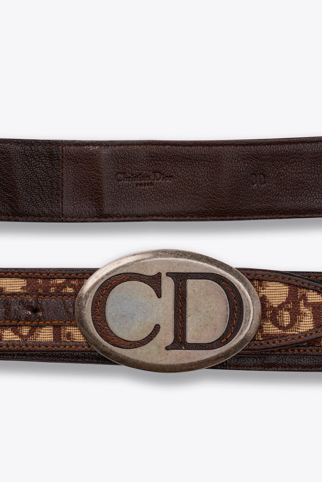 Vintage Christian Dior Brown Monogram Belt