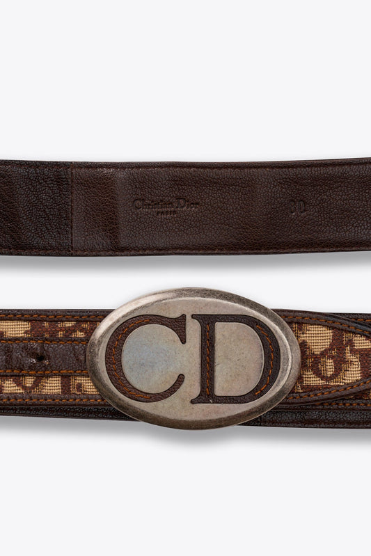 Vintage Christian Dior Brown Monogram Belt
