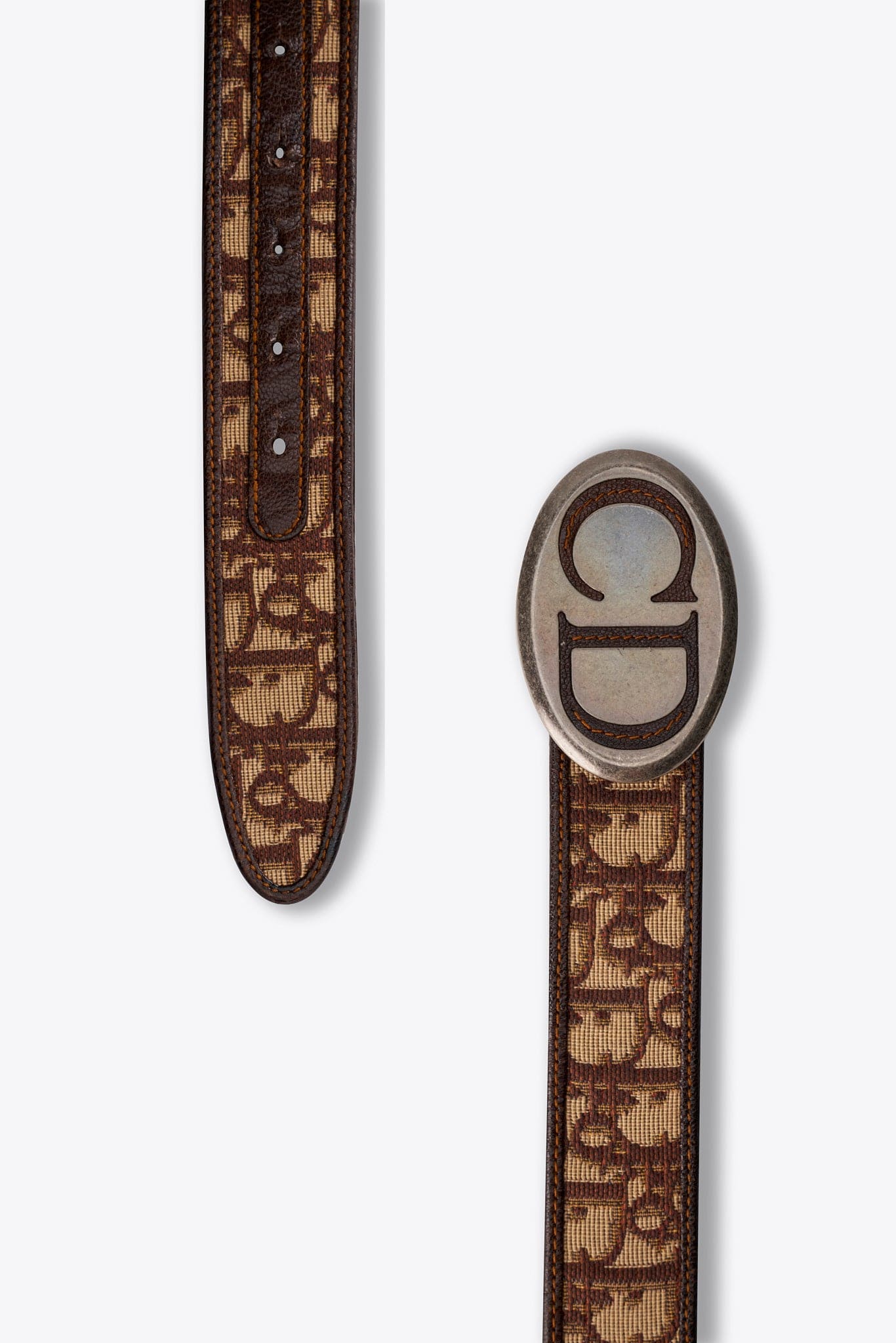 Vintage Christian Dior Brown Monogram Belt
