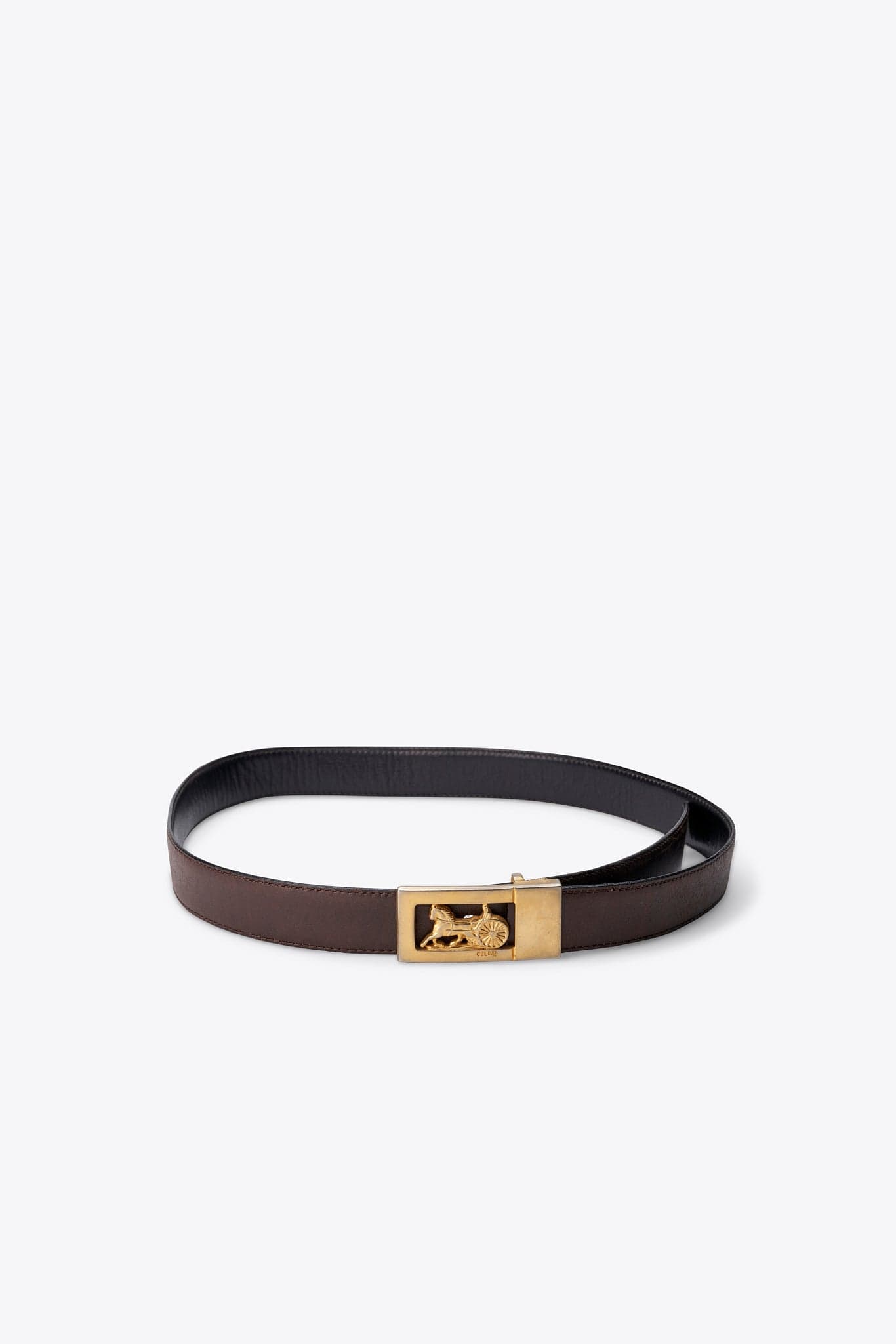 Vintage Celine Sulky Brown Leather Belt – The Hosta