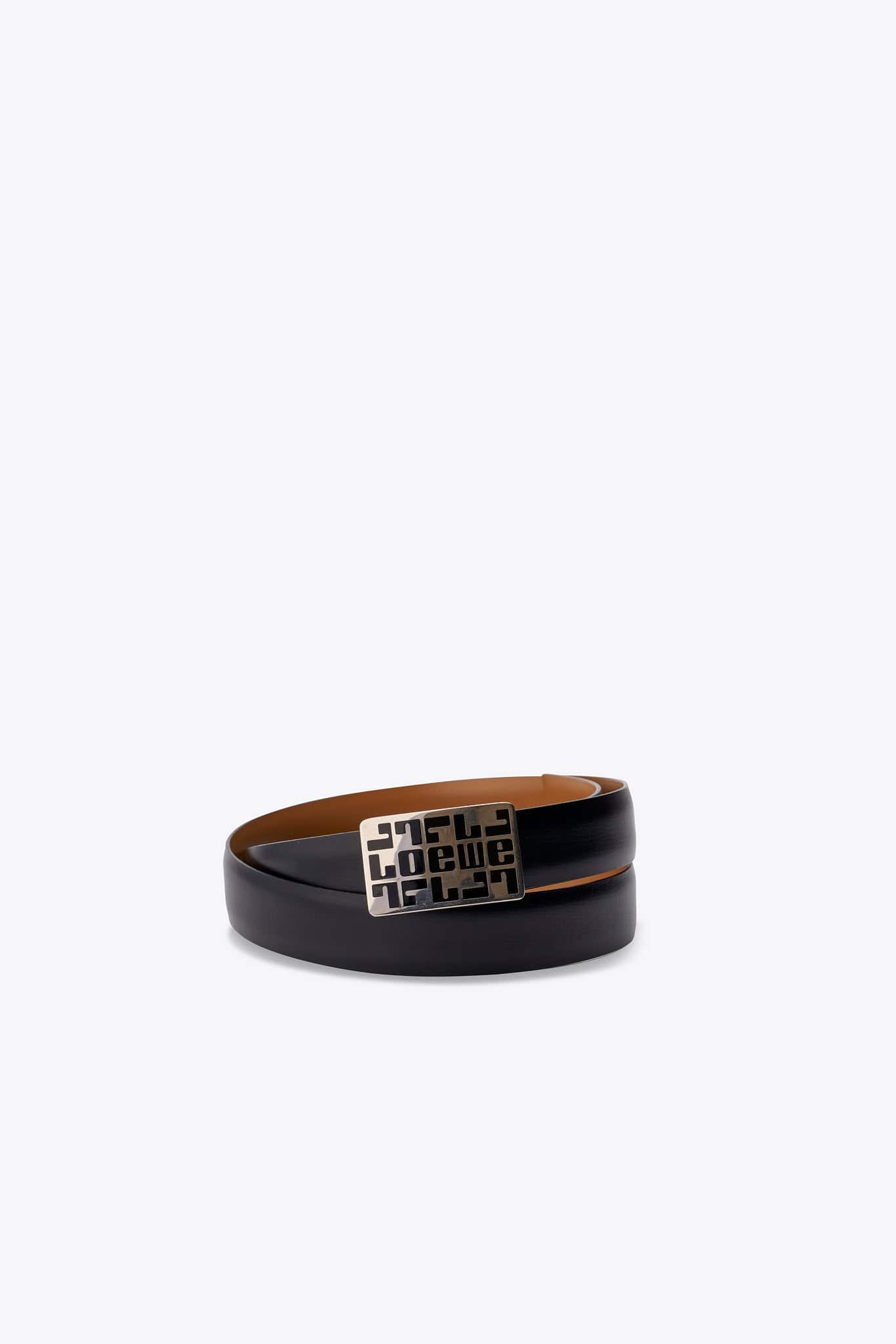 Cintura vintage in pelle con logo geometrico Loewe