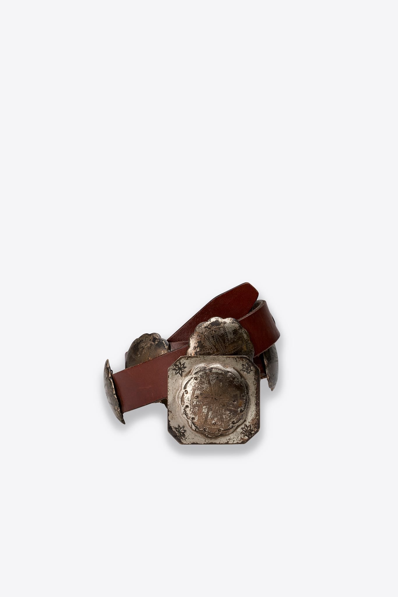 Vintage Ralph Lauren Concho Tan Leather Belt