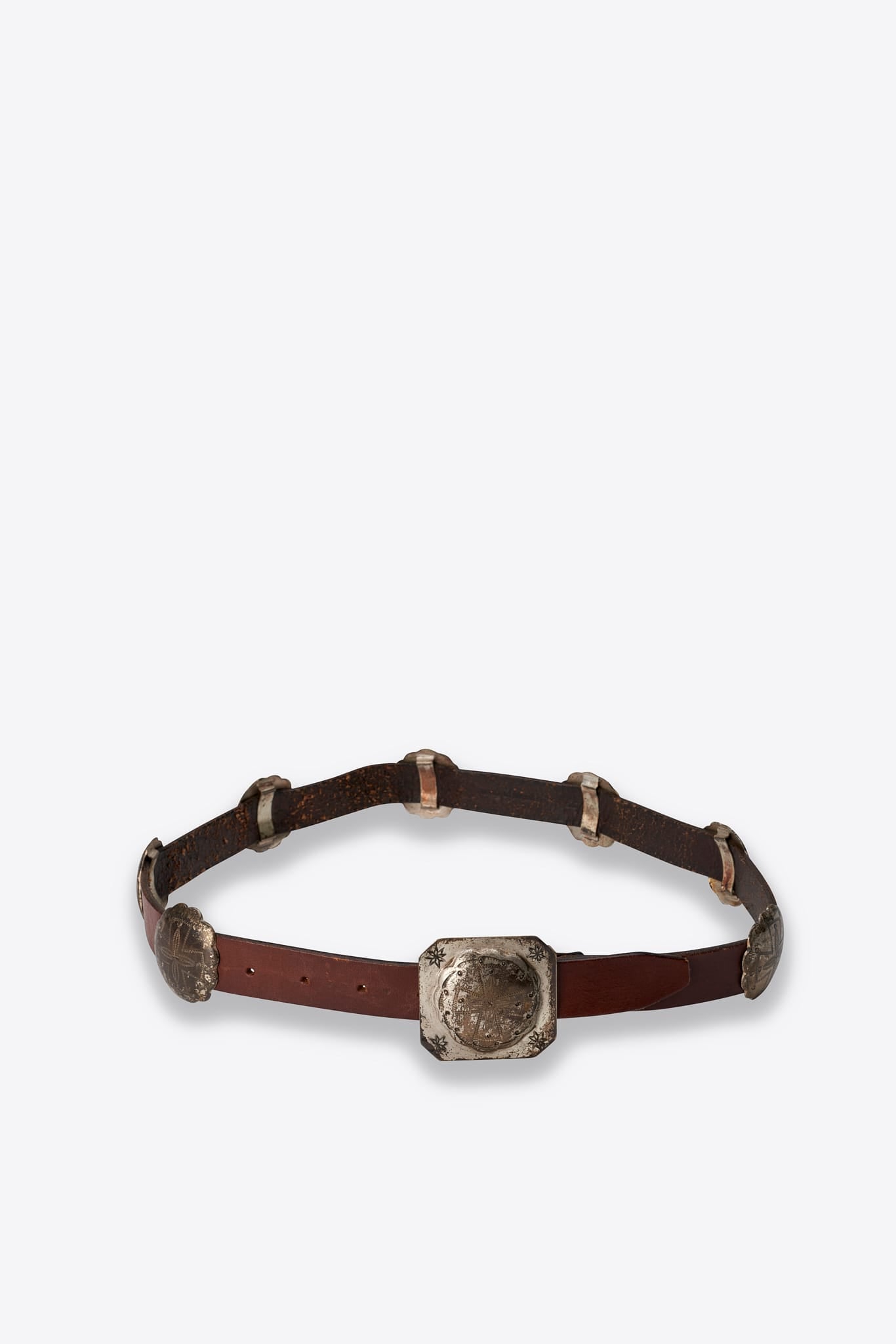 Vintage Ralph Lauren Concho Tan Leather Belt
