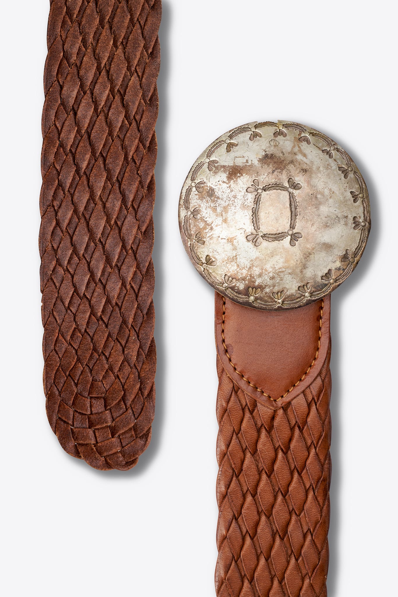 Vintage Ralph Lauren Concho Tan Leather Belt