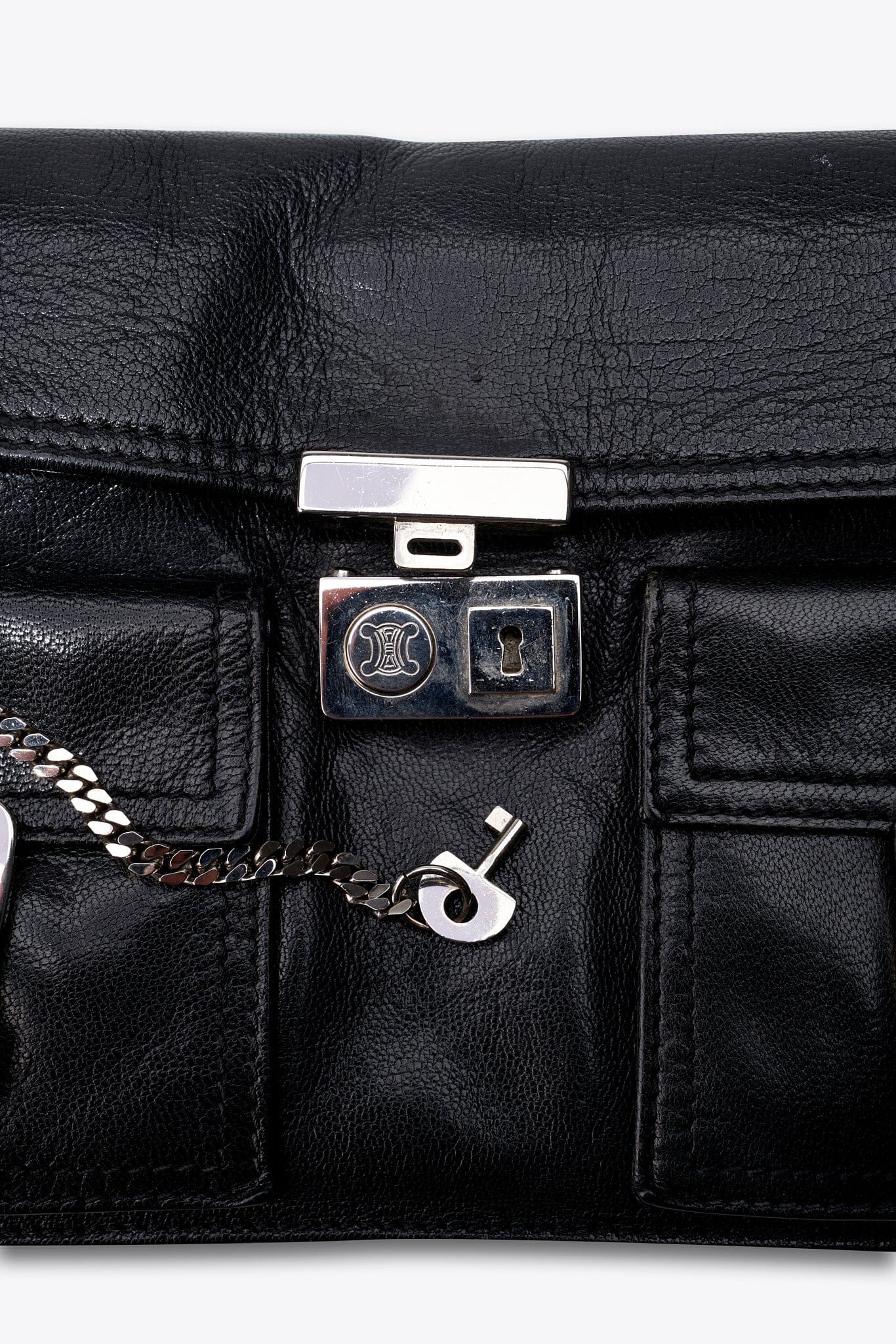 Vintage Céline Leather Shoulder Bag