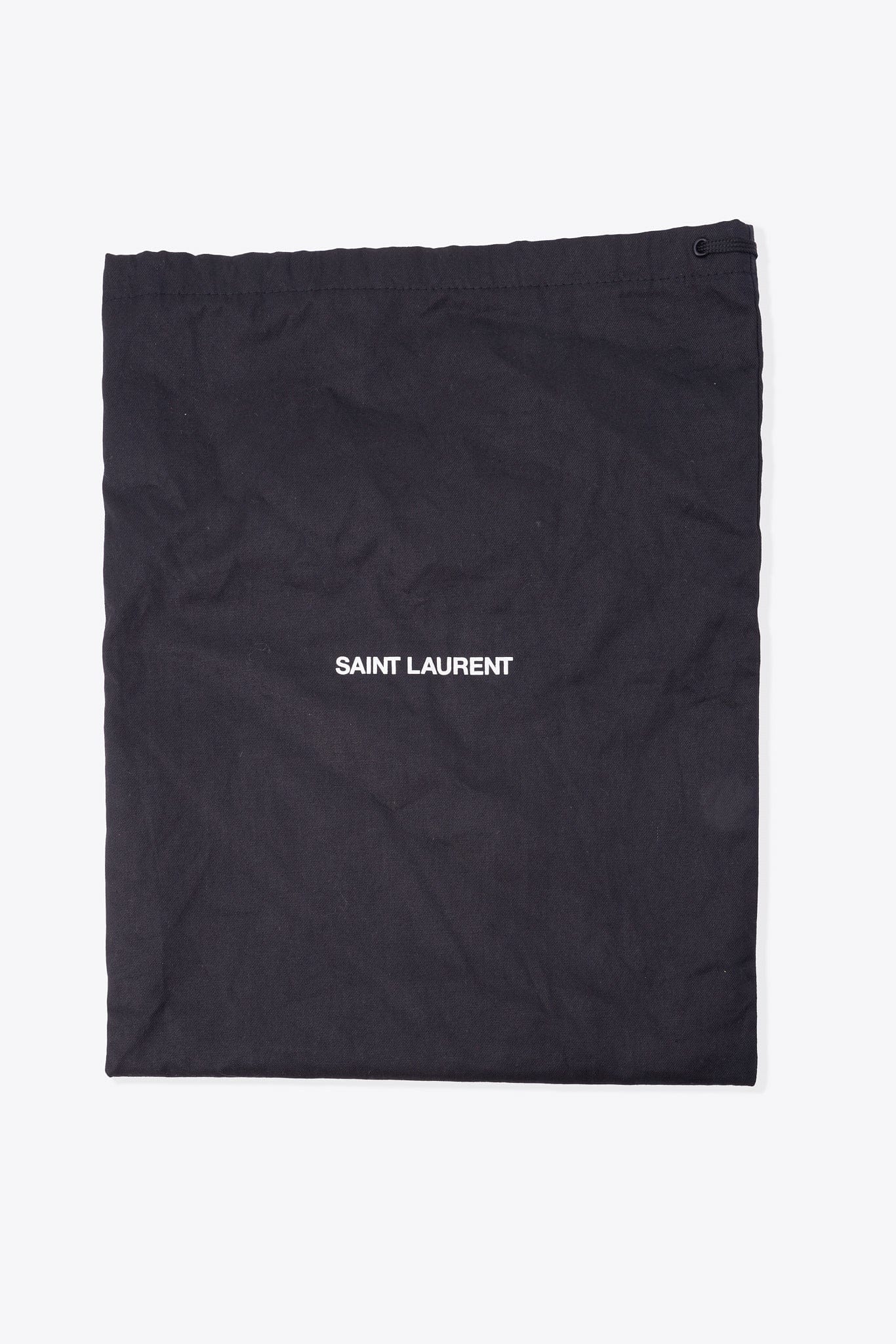 Saint Laurent Niki Medium Chain Bag in Crinkled Black Leather