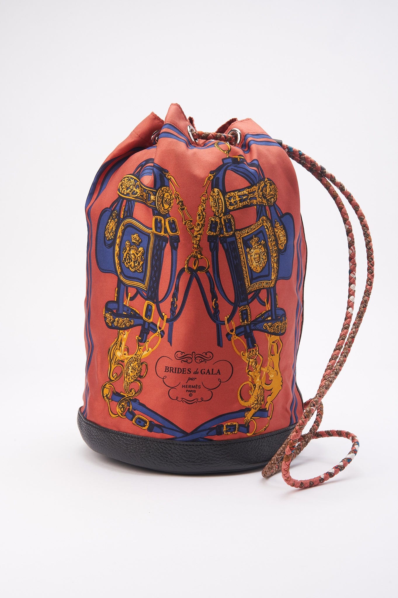 Hermès Sac Soie Cool Silk Backpack Bucket Bag