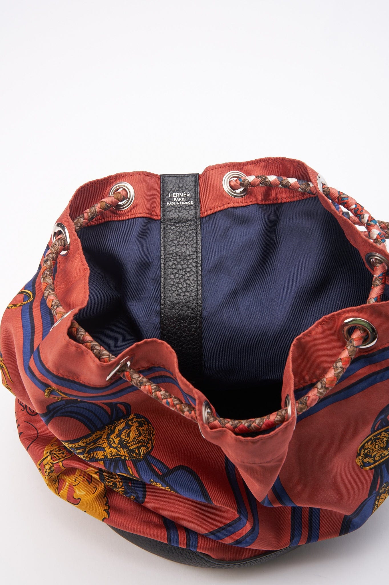 Hermès Sac Soie Cool Silk Backpack Bucket Bag