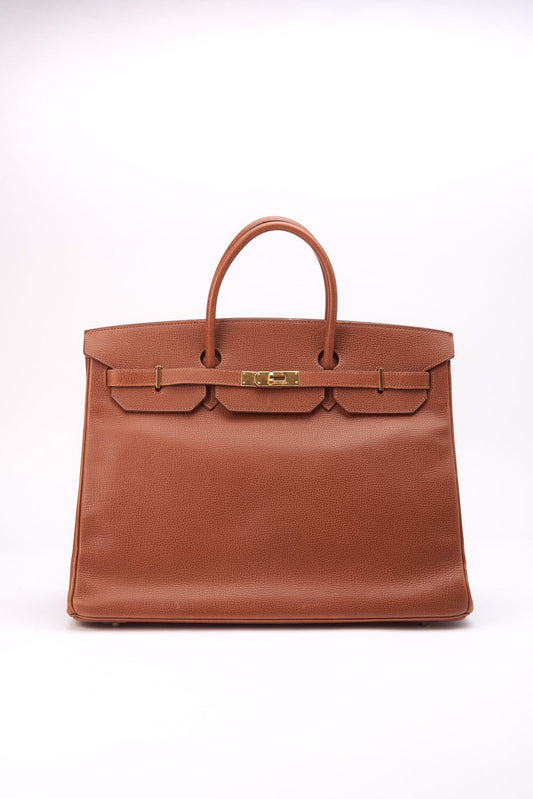 Hermès Birkin 40 Handbag in a Tan Chevre Mysore Leather