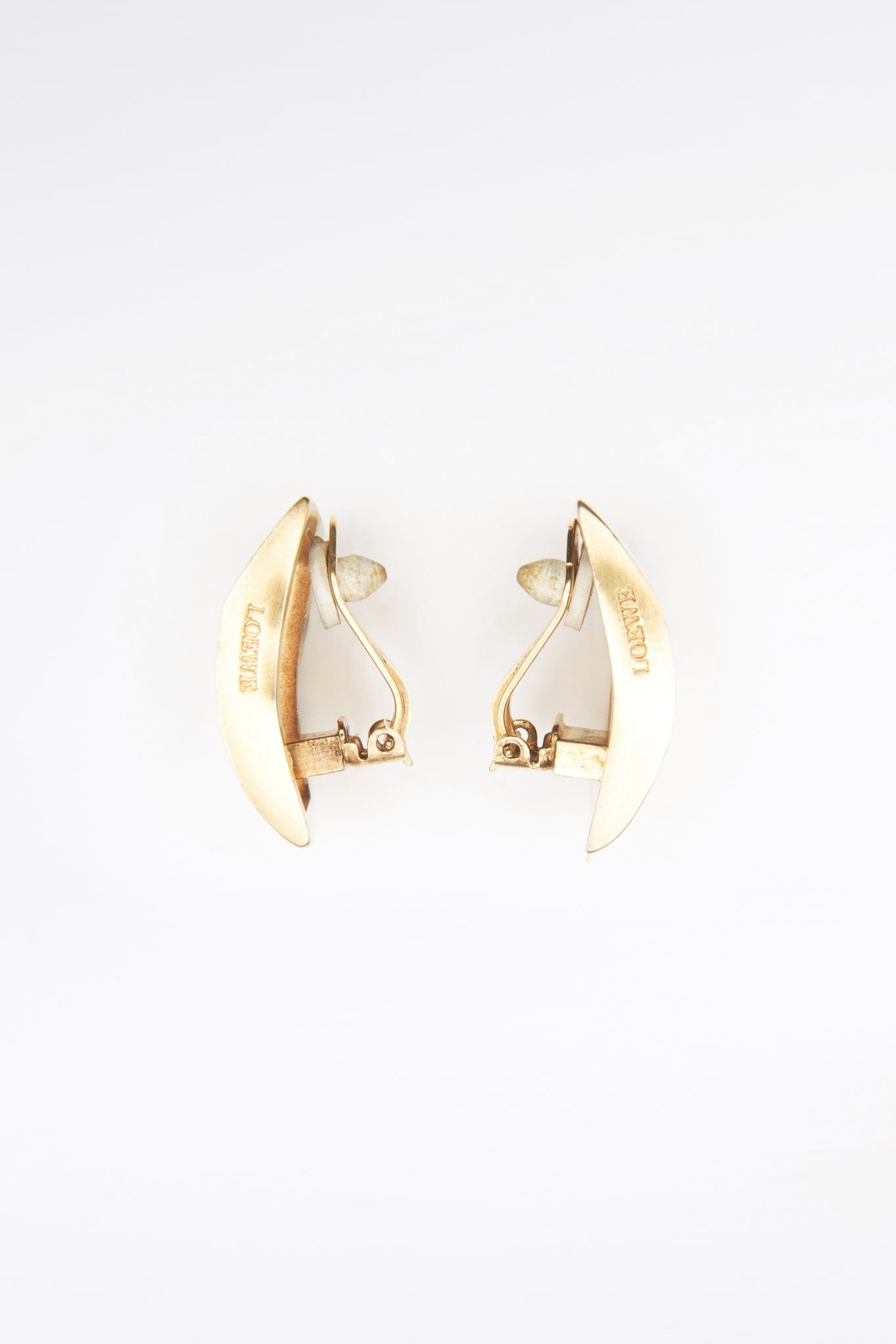 Vintage Gold Chunky Loewe Earrings