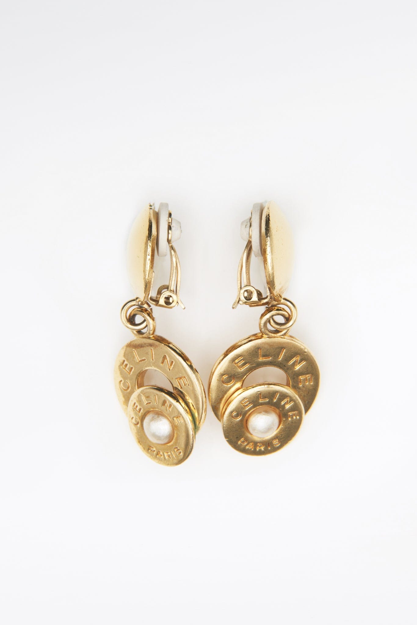 Vintage Gold Celine Drop Earrings