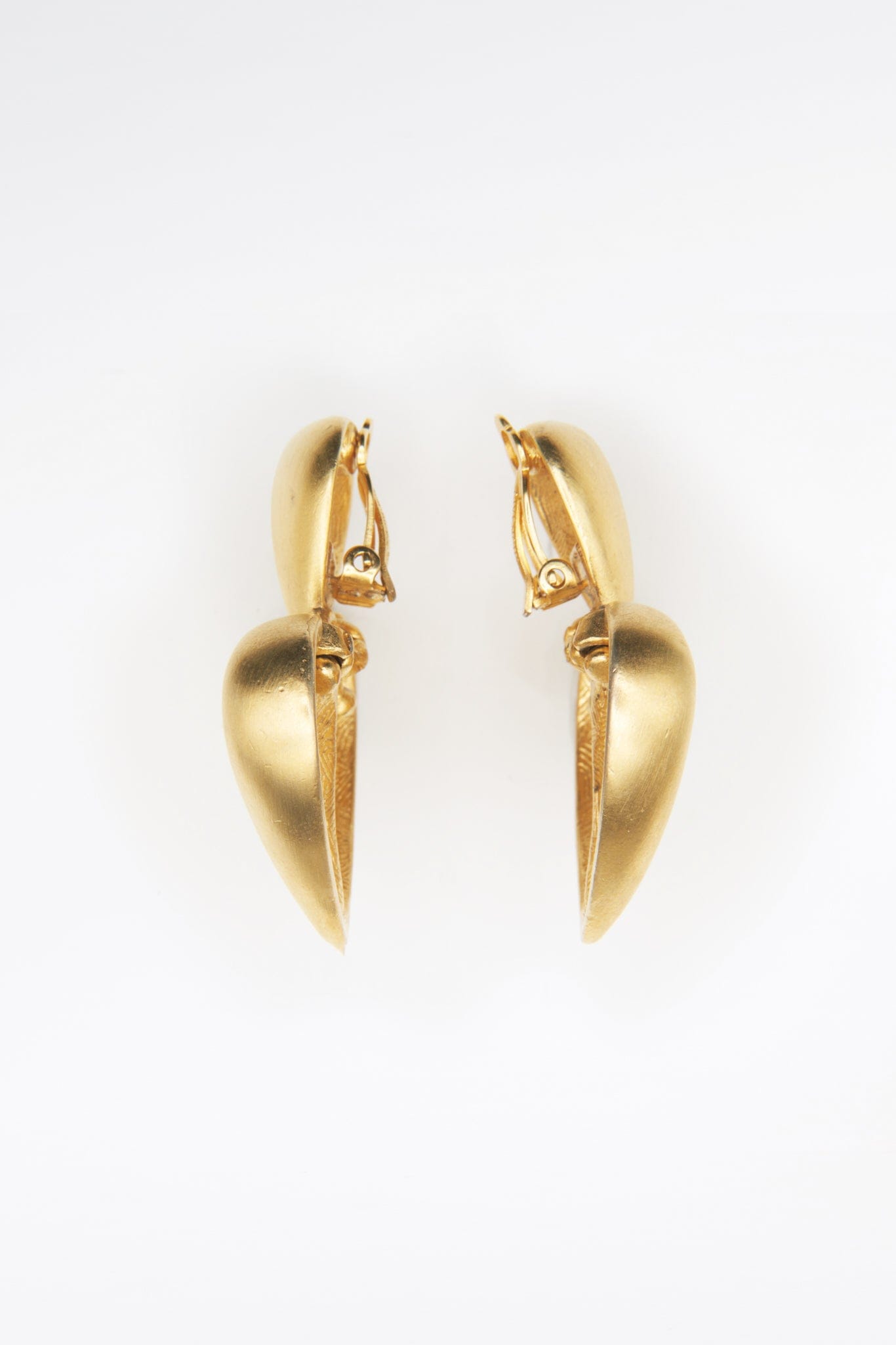 Vintage Gold Givenchy Heart Earrings