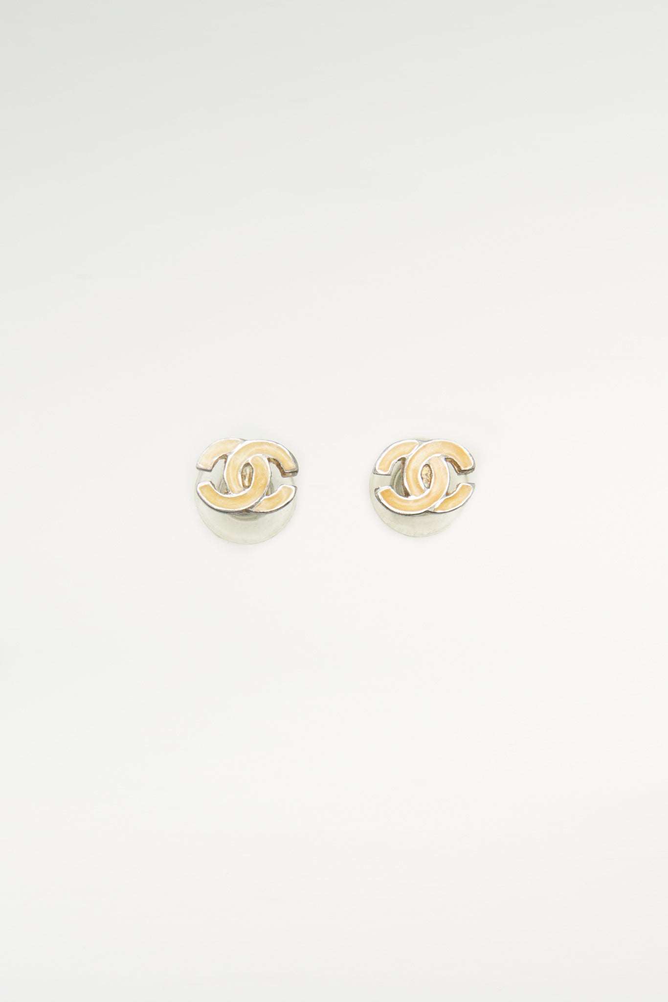 Vintage Chanel CC Enamel Earrings