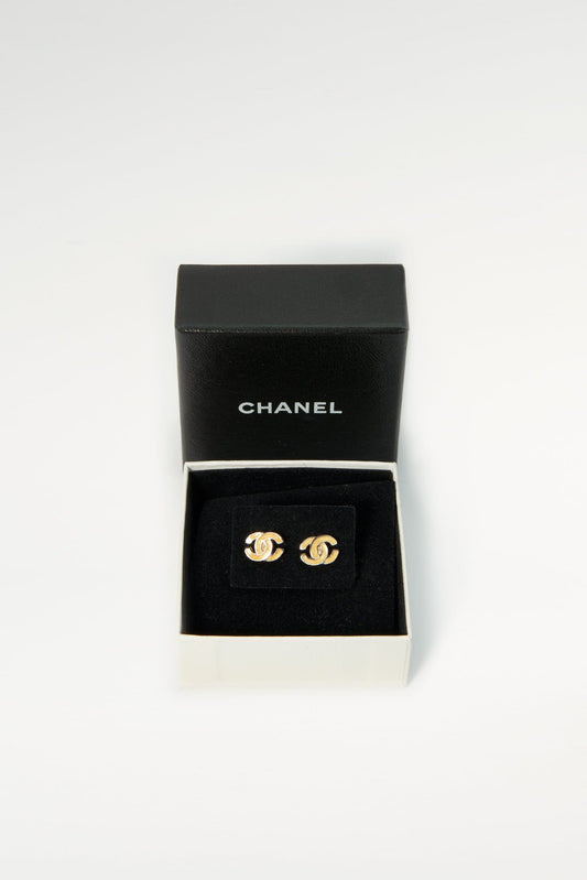 Vintage Chanel CC Enamel Earrings