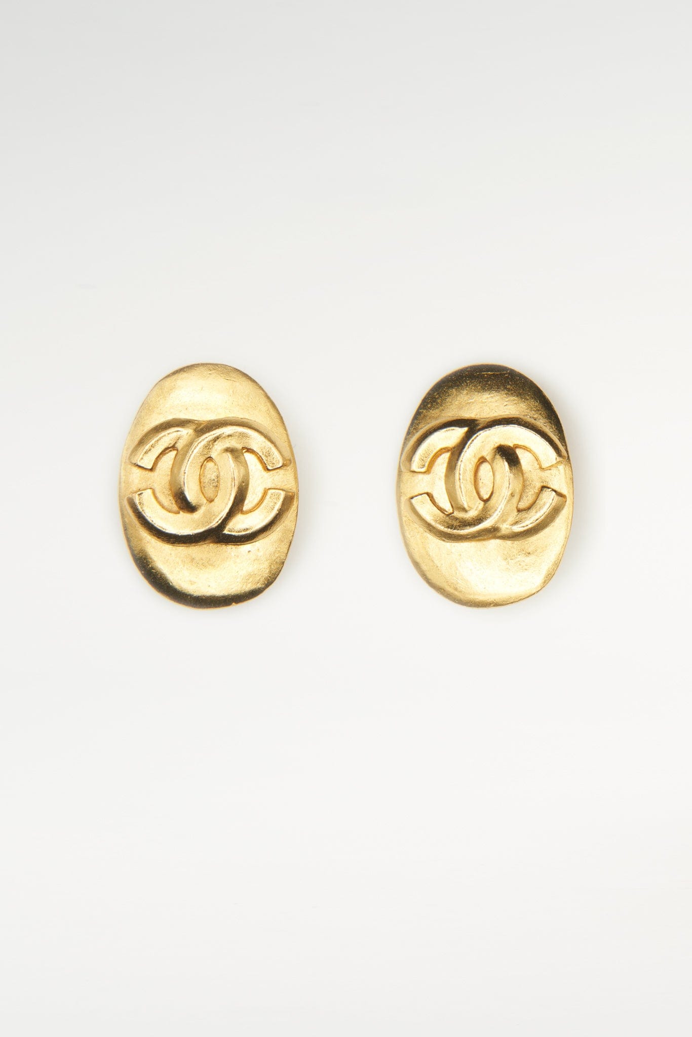 Vintage Chanel CC Oblong Earrings