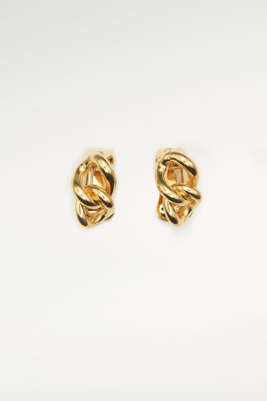Vintage Gold Celine Chain Earrings