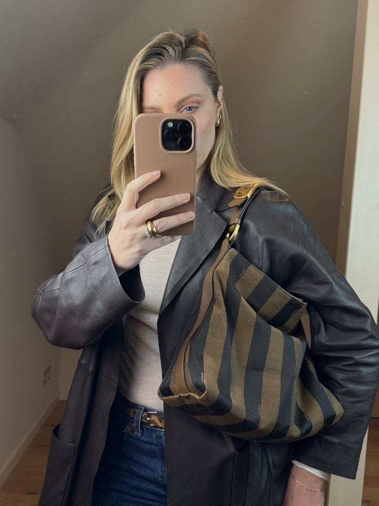 Vintage Fendi Vintage Striped Tote Bag