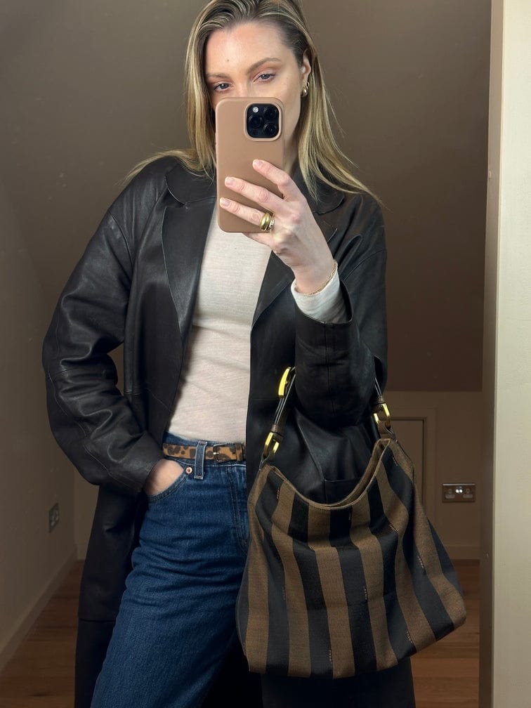 Vintage Fendi Vintage Striped Tote Bag