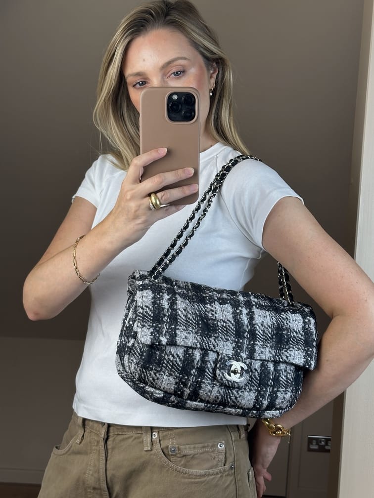 Chanel Tweed Print Nylon Flap Bag 2013–2014