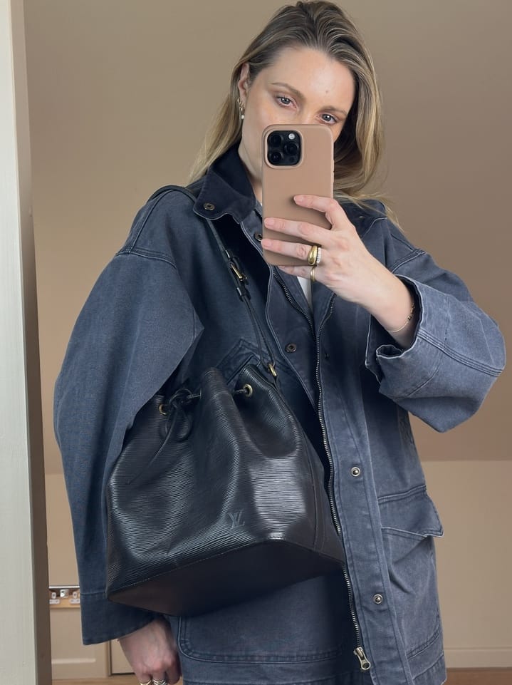 Louis Vuitton Petit Noé Epi Leather Bucket Bag Black