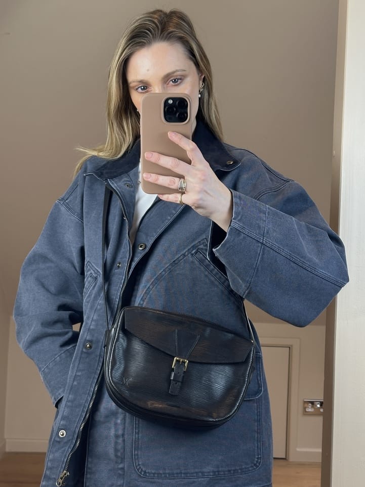 Vintage Louis Vuitton Epi Jeune Fille Shoulder Bag Black