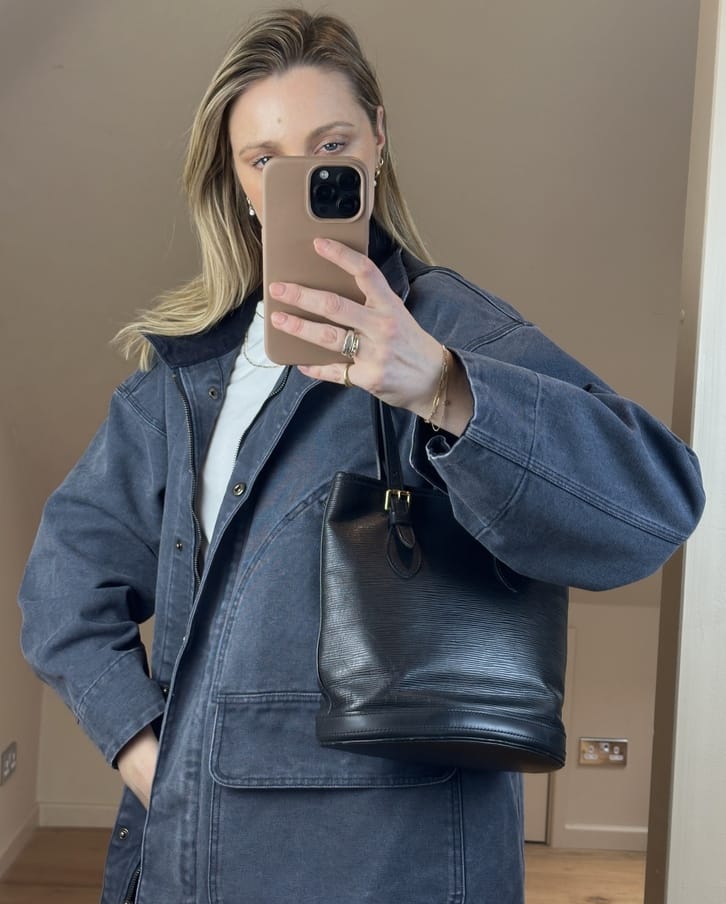 Vintage Louis Vuitton Epi Leather Bucket Bag Black