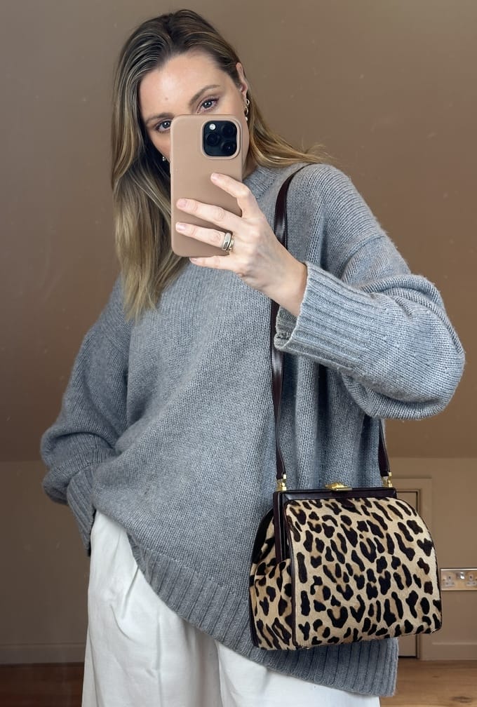 Vintage Celine Leopard Calf Hair Bag