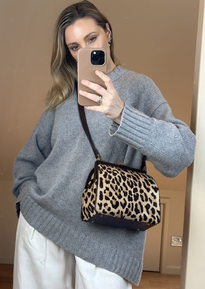 Vintage Celine Leopard Calf Hair Bag
