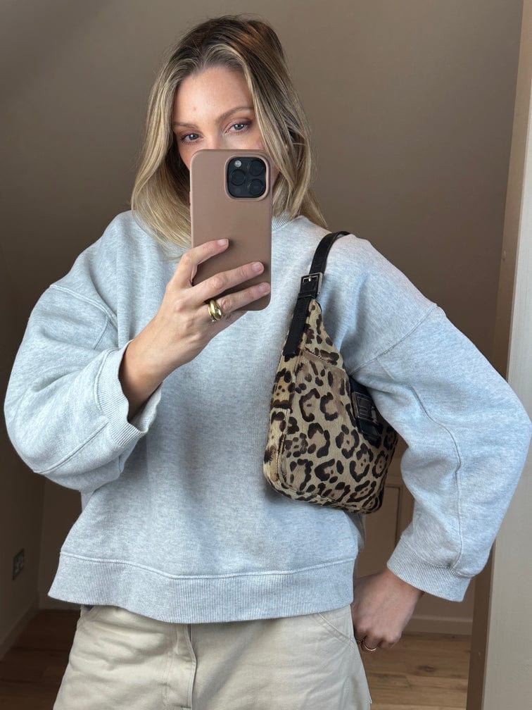 Vintage Fendi Shoulder Bag in Leopard Print Calf Hair