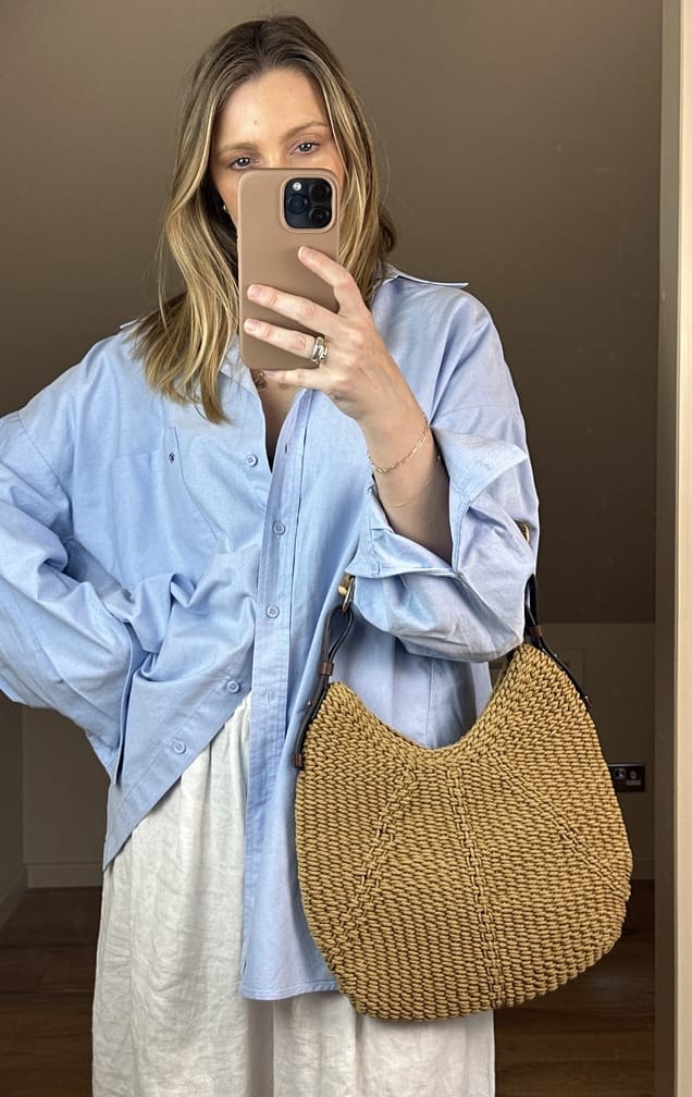 Vintage YSL Raffia Mombasa Shoulder Bag