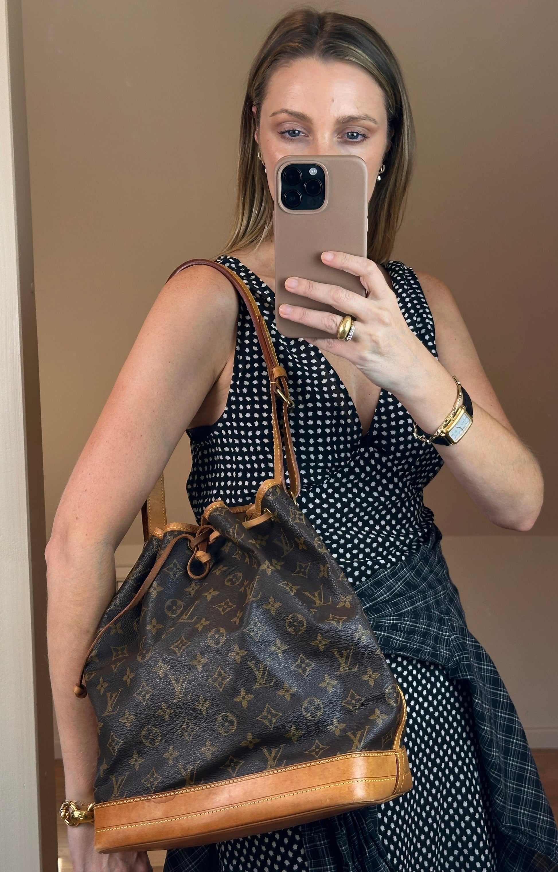 Louis Vuitton Noé Monogram Canvas Brown Bag