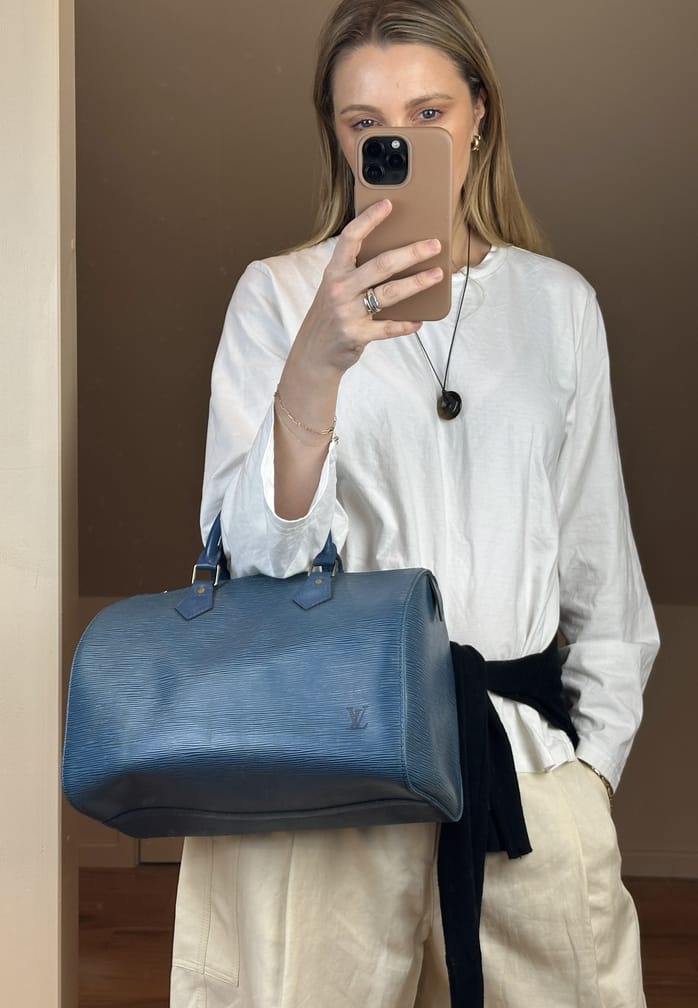 Vintage Louis Vuitton Speedy 30 in Blue Epi Leather