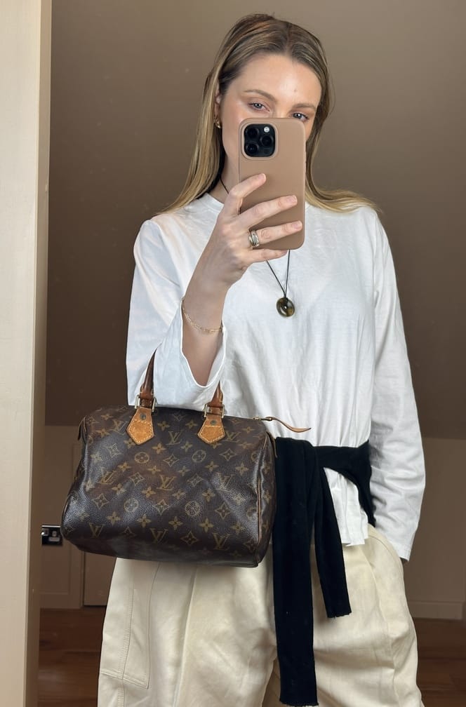 Louis Vuitton 25 Speedy Bag In Brown Monogram Coated Canvas – The