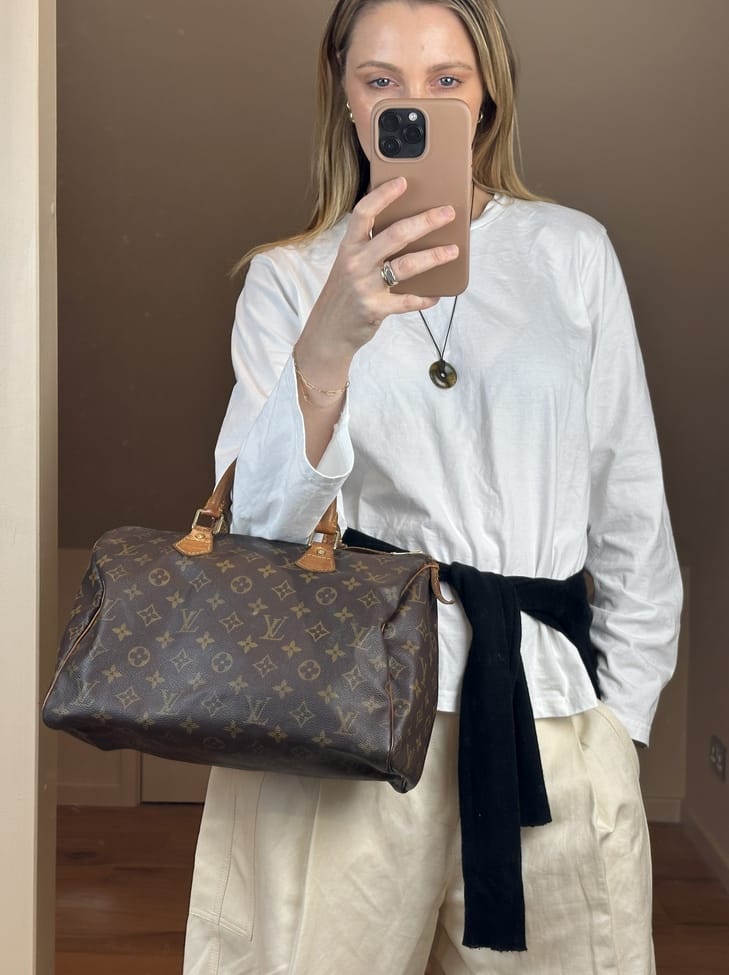 Louis Vuitton 30 Speedy Bag In Brown Monogram Coated Canvas – The